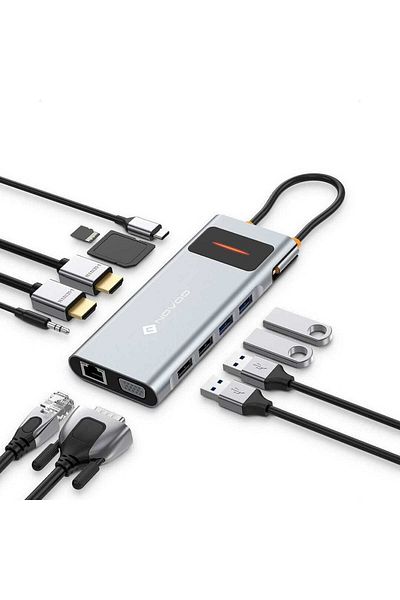 Novoo Adaptor Docking NOVOO 12-in-1 RM 12 F PD, USB-C