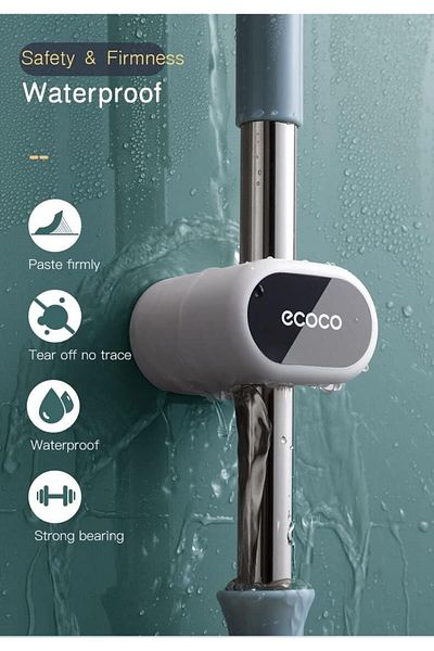 Saharaz Mop Broom Holder,Superb Stable,Waterproof Non-Slip,for Hanging Various Small Things,Simple Style