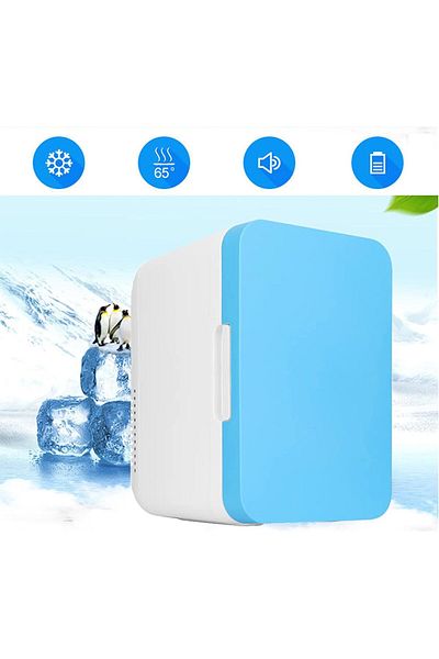 COOYA Small Fridge 8L, Mini Fridges Freezer, Cooler Heater Keep Warm Fresh for Car Home