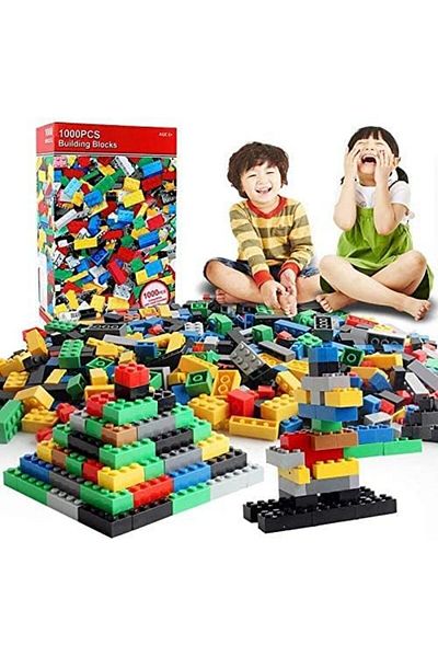 Yelajoy 1000 children's building block toy set, various colors, freely created,suitable for over 6 years old