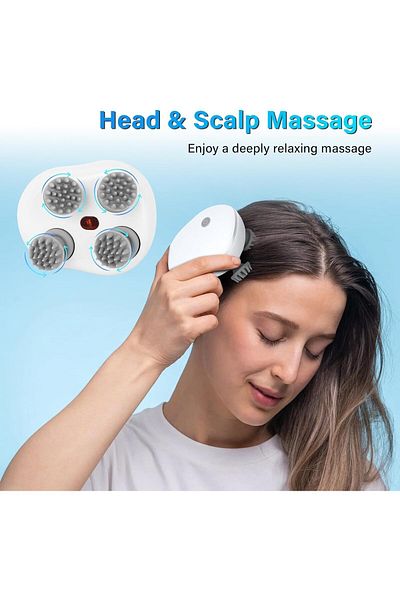 fulina Electric Hair Scalp Massager, Portable Waterproof ,Handheld Stress Relief