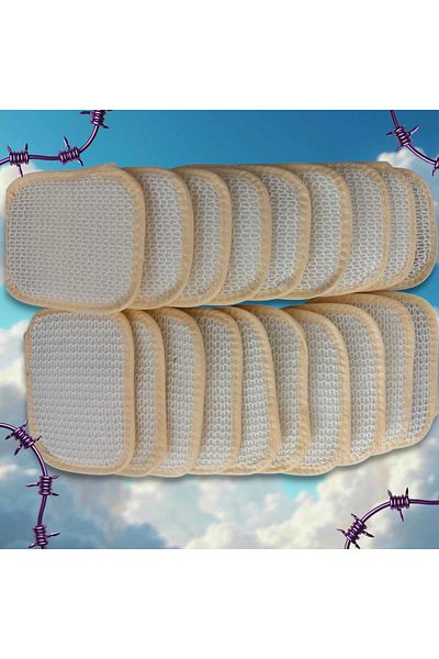 ilkadimbuklet "19-Piece Cotton Bath Loofah Set 12X16 cm |   "For Hotel, Spa, Turkish Bath, Sauna and Beauty Salon"