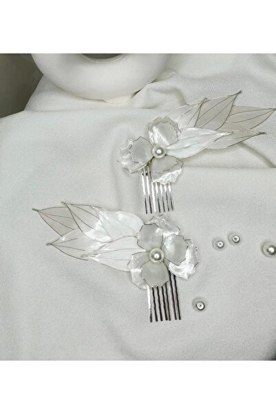 My'Elens Desing إكسسوار زفاف مزدوج الجانب من اللؤلؤ الأبيض موديل باريس الجديد...