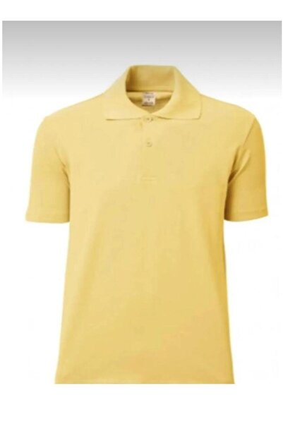 BAGİSTA BUTİK TRIOC UNISEX GALBEN CU MANE SCURTĂ, bumbac 100%% GULER POLO, PO...