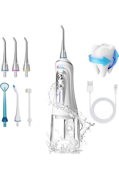 Sofia Concept Professional Oral Irrigator for Mouthwash, Sofia CONCEPT®, 6 Speeds, 2000mAh, 320ML, White Pearl