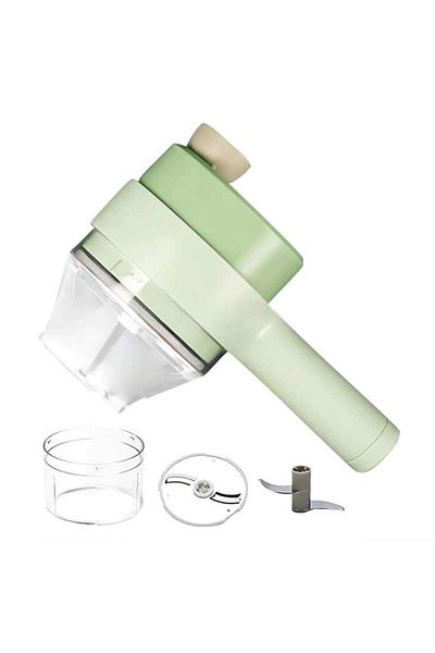 SIKS 4 In 1 Electric Food Chopper, Ideal For Cutting Meat, Vegetables, Chopping Spices, Green