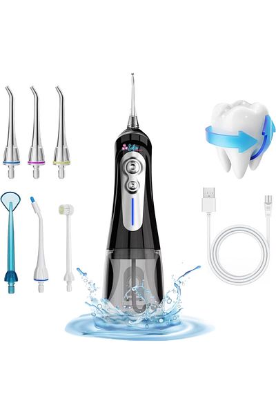 Sofia Concept Professional Oral Irrigator for Mouthwash, Sofia CONCEPT®, 6 Speeds, 2000mAh, 320ML, Black Diamond