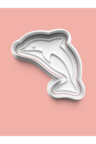 AKTASTORE قالب كوكيز على شكل سمكة الدولفين وقالب عجينة السكر 0641-11