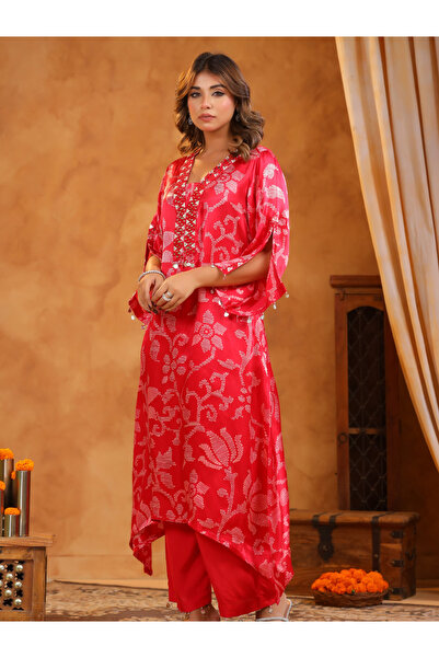 HashtagBe Rani Printed Kurti Set