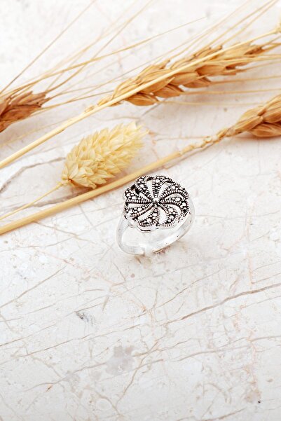 Sümer Telkari Papatya Taşsız Ayarlanabilir Gümüş Yüzük 5986