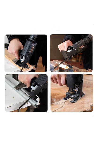 OEM Jigsaw or pendulum saw adapter, for electric drill, multifunctional, portable, with 3