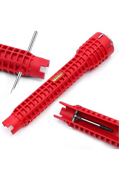 OEM Water Pipe Wrench, Multifunctional, Non-Slip Handle, High Quality Steel, Red