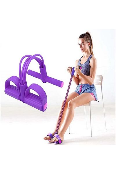 OEM Multifunctional Elastic Expander, for Toning Abdomen, Arms, Chest, Legs, Portable, Purple