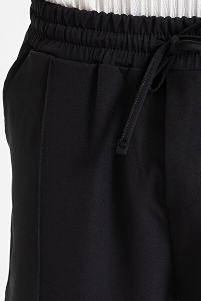 ATE WEAR Çizgi Detay Beli Lastikli Baggy Kumaş Pantolon