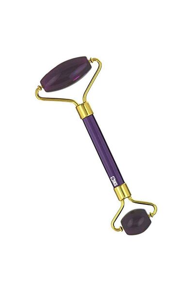 SIKS ® Facial Massage Roller, with Two Heads, Quartz Stone Type, Purple