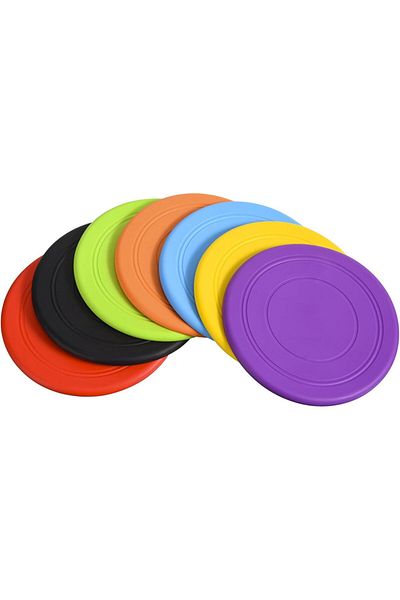 STLIFE 1Pcs Silicone Frisbee Dog Toy Dog Training Practice Toy Throwing Catch Dog Disc