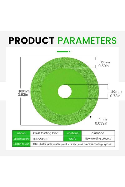 OEM Diamond saw blade, 100 mm, Green
