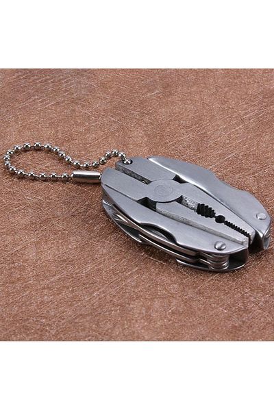 OEM Multifunctional Keychain, 5in1, Metal, Silver