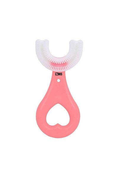 SIKS Toothbrush For Children/babies, 2-12 Years, Food Grade Silicone, Pink