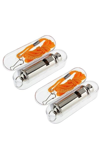 Sprise Set of 2 Military Scout Survival Metal Whistle Very Powerful