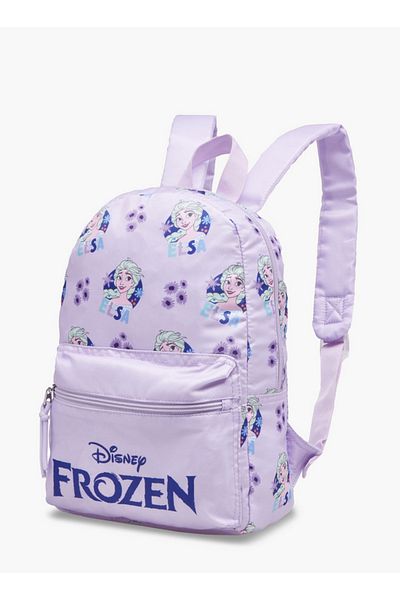 Disney Girls Frozen Print School Backpack with Adjustable Shoulder Straps and Zip Closure - 33x25x10 cm