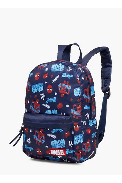 Marvel Boys Spider Man Print School Backpack with Adjustable Shoulder Straps and Zip Closure - 33x25x10 cm