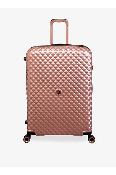 IT Textured Hardcase Luggage Trolley with Retractable Handle - 24 inches Check-in Bag