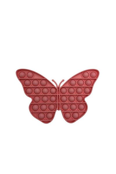SIKS ® sensory anti-stress toy, made of silicone, waterproof, butterfly, pink