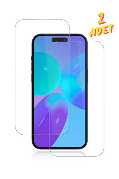 Evax 2C iPhone 15 Uyumlu 2 Adet 9H Sert Temperli Cam Ekran Koruyucu