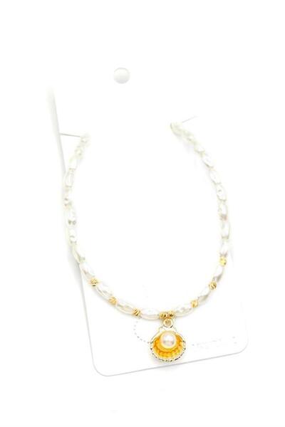 Royaleks خلخال لؤلؤي - لون ذهبي