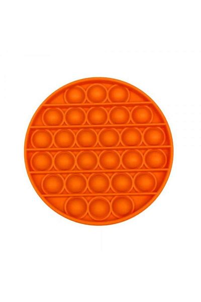 SIKS ® sensory toy with silicone bubbles Pop It Now, anti-stress, round shape, orange
