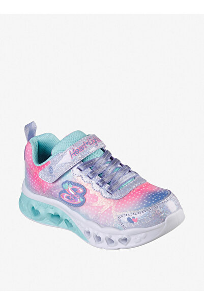 SKECHERS Girls' Sneakers with Hook and Loop Closure - FLUTTER HEART LIGHTS