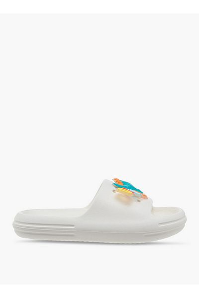 Aqua Boys Alligator Accent Slip-On Slides