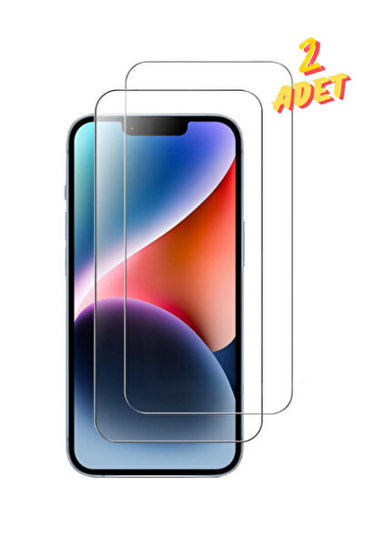 Evax 2C iPhone 14 Uyumlu 2 Adet 9H Sert Temperli Cam Ekran Koruyucu