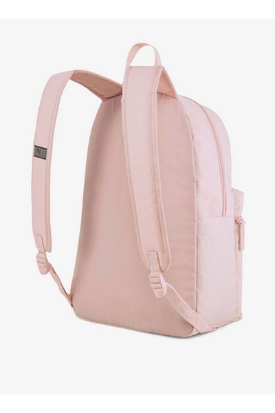Puma Logo Print Backpack with Adjustable Straps and Zip Closure