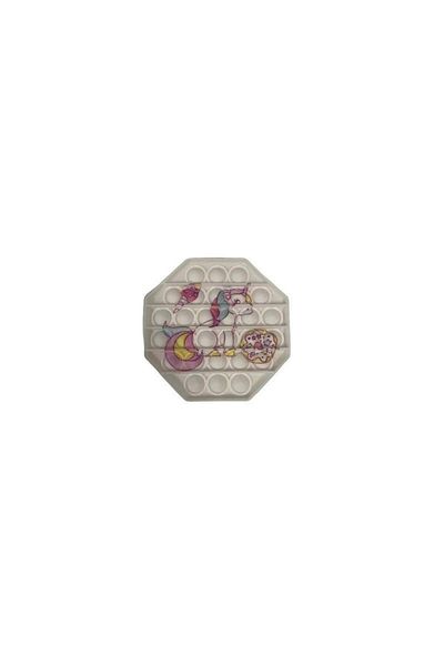SIKS ® sensory pop it toy with silicone bubbles, antistress, octagonal shape, unicorn model