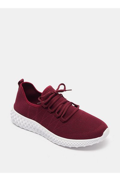 Shoexpress Textured Running Shoes with Lace-Up Closure