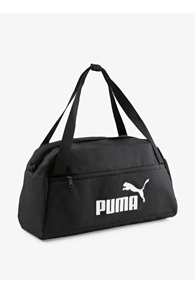 Puma Puma Logo Print Duffle Bag with Handles and Zip Closure
