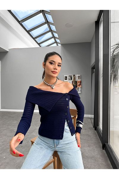 Lady Pixie Boat Neck Knitwear Cardigan