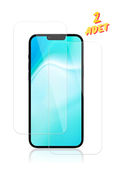 Evax 2C iPhone 14 Plus Uyumlu 2 Adet 9H Sert Temperli Cam Ekran Koruyucu