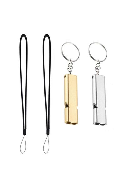 Sprise Set of 2 Very Powerful Dual Whistles for Referees and Various Outdoor Activities