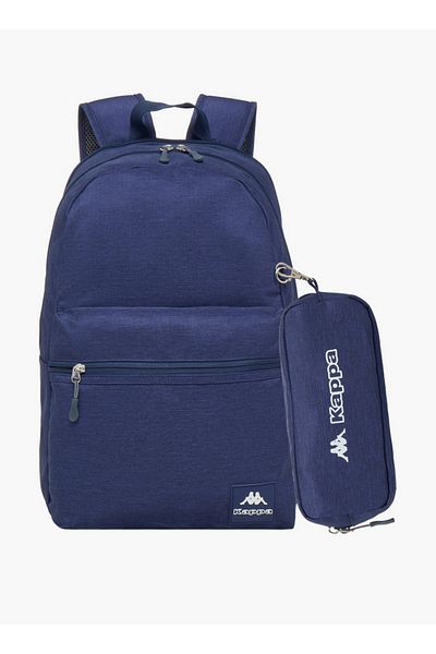 Kappa Boys Logo Print School Backpack with Pencil Pouch - 30x13x44 cm