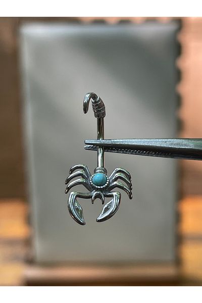 Rupen Kraft 316 L Surgical Steel Turquoise Stone Akprek Model Navel Piercing