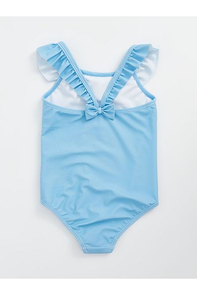 LC Waikiki Crew Neck Mermaid Printed Baby Girl Swimsuit