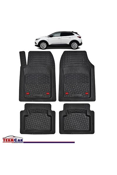 TEAMCAR ® Tray Type Car Mats Compatible With Opel Grandland X (2017–2021) - Suv