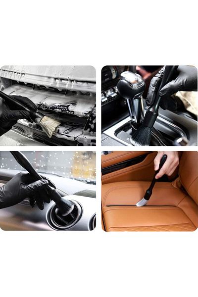 OEM Set of 3 professional brushes ideal for detailing and cleaning car interior and exterior, bodywork