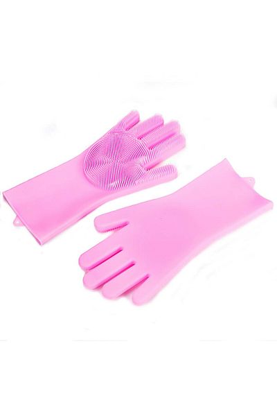 OEM Mănuși din silicon Timeless Tools, pentru spălat vase, curățat, roz