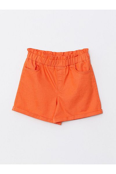 LC Waikiki Pantaloni scurți de bază pentru fete din Gabardină cu talie elastică