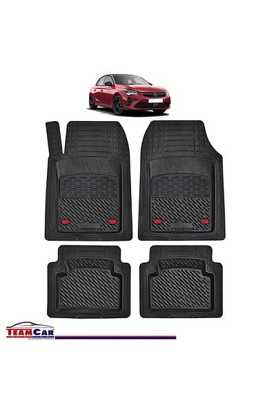 TEAMCAR ® Tray Type Car Mats Compatible With Opel Corsa F (2019–PRESENT) - Hatchback