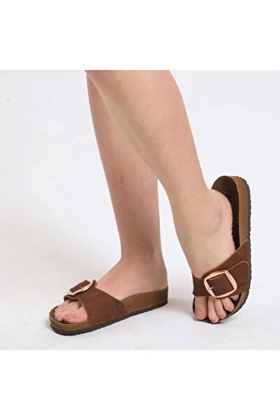 Sivarro Single Buckle Slippers - Tan
